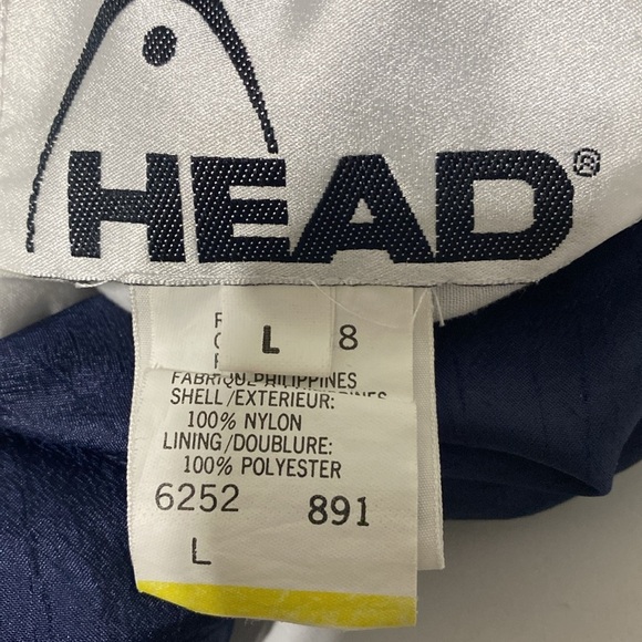 Head Vintage Blue 90's Sun Clouds Reversible Bomber Windbreaker Jacket Size L - Picture 13 of 15